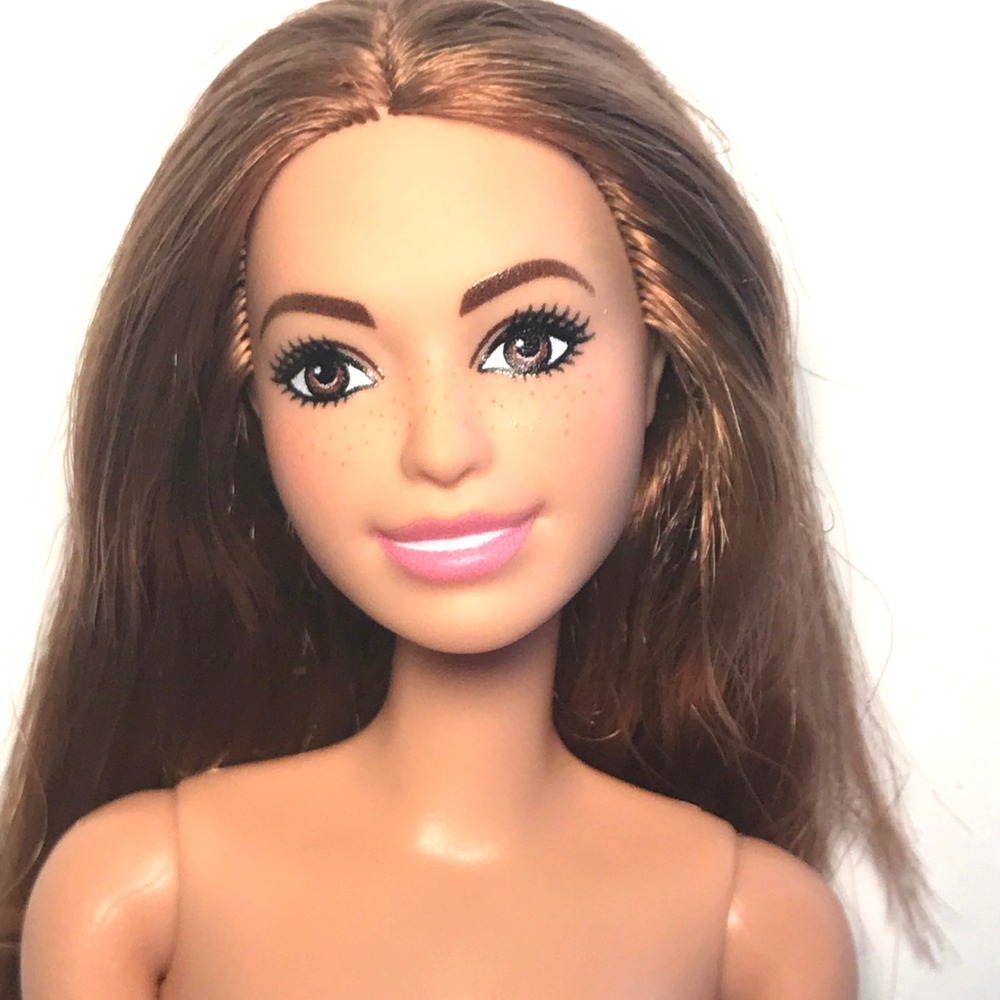 Nude Barbie Puppy Slumber Playset Brunette Freckles Summer Face HXN01 Doll